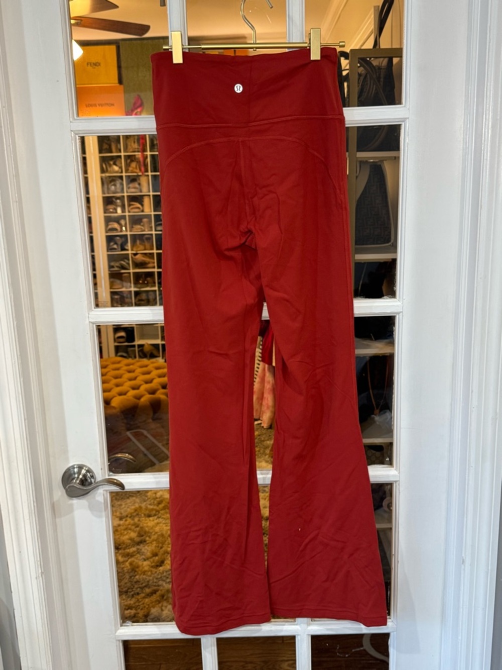 lululemon groove super high rise flared NULU size 8 color cayenne flared pants - Picture 6 of 7